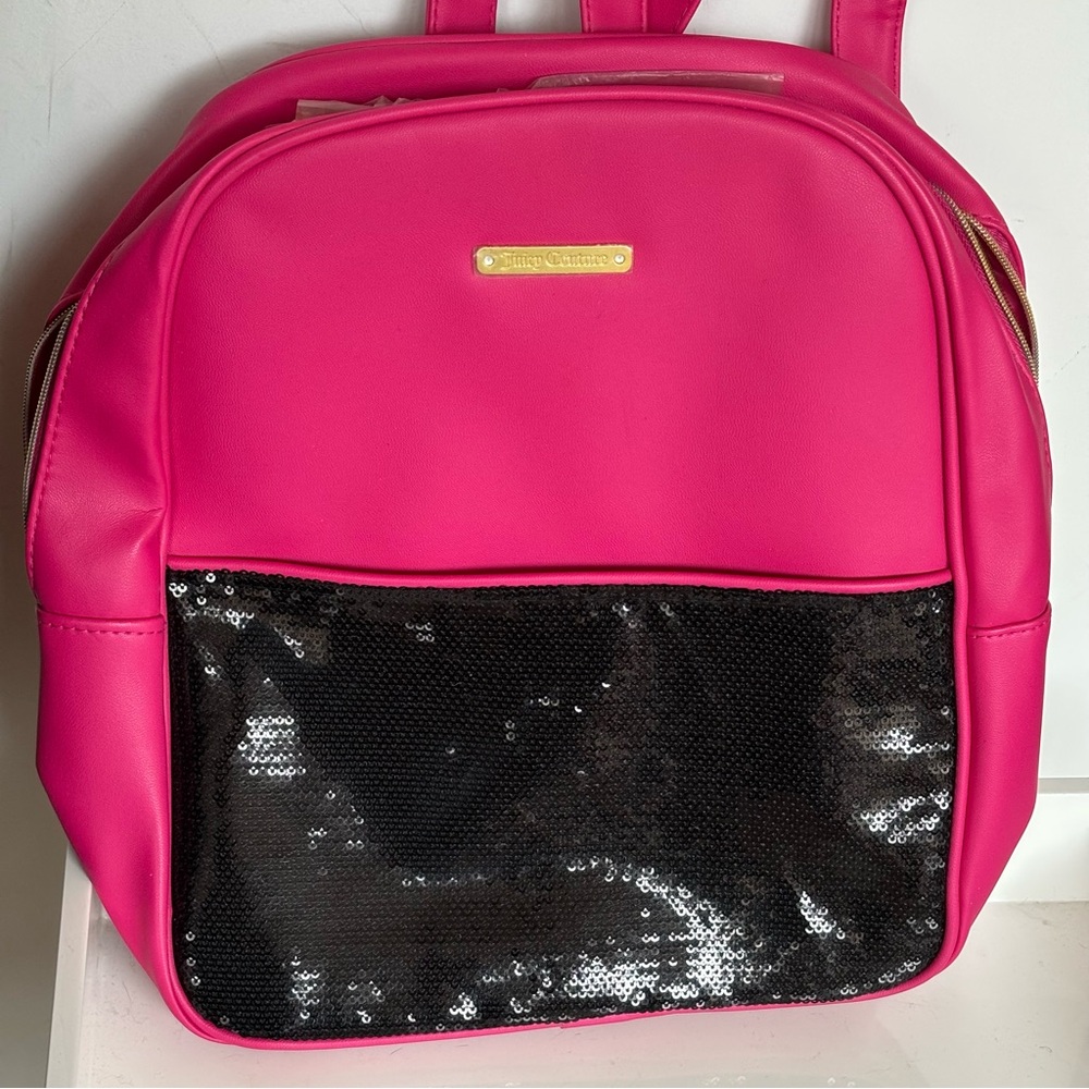 NWT Juicy Couture Hot Pink Sequin Backpack